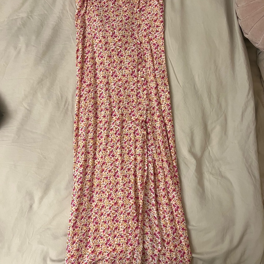 Zara Floral Pink and Cream Dress